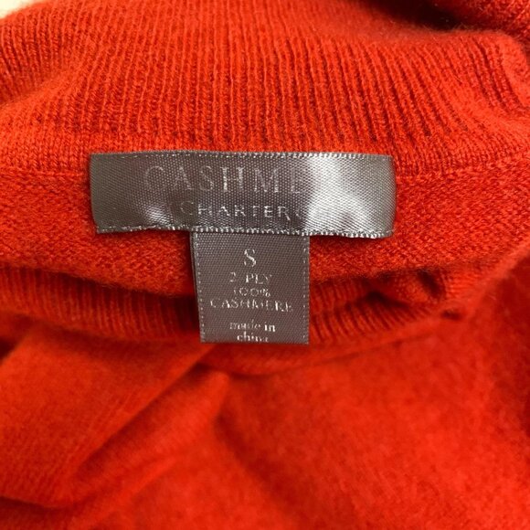 Charter Club Luxe Burnt Orange Cashmere Turtleneck Sweater - Cozy & Stylish! - Picture 4 of 8